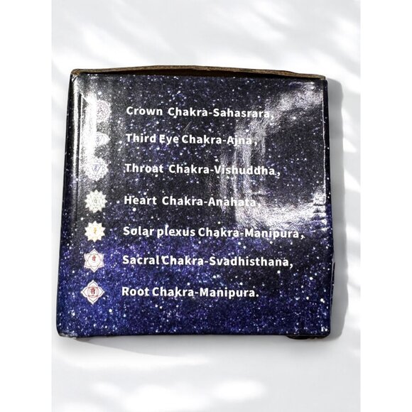 Handmade Gold Pyramid With Hamsa Hand Design & Chakra Energy Symbol - Picture 8 of 10